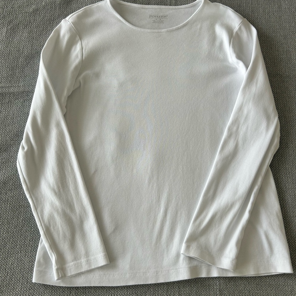 Pendleton Long Sleeve Jewel Neck 100% Cotton Tee